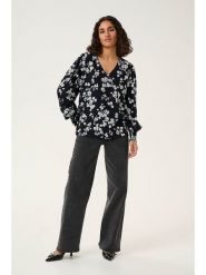 Kaffe Bluzka "Alice" w kolorze granatowym rozmiar: 42. Niebieskie bluzki Kaffe, s, bez wzorów, z wiskozy, klasyczne, bez kołnierzyka, bez ramiączek. Za 88.23 zł.