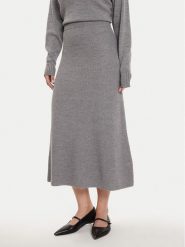 Max Mara Leisure Spódnica midi Agile 2426306028 Szary Regular Fit. Szare spódnice Max Mara Leisure, xl, bez wzorów, z wełny, midi. Za 659.99 zł.