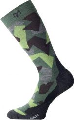 Skarpety merino WOM. Niebieskie skarpetki LASTING, bez wzorów, z elastanu. Za 67.00 zł.