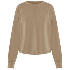Bluza Deha Przytulna Bluza Z Okrągłym Dekoltem Damskie. Brązowe bluzy Deha, l, z aplikacjami, z elastanu, bez ramiączek, bez kaptura. Za 413.99 zł.