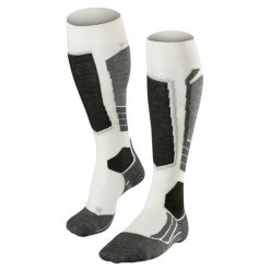 Podkolanówki damskie Falke SK2 Wool. Białe skarpetki Falke, bez wzorów. Za 259.50 zł.