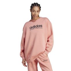 Bluza damska Adidas Gym & Pilates. Czerwone bluzy adidas, m, bez wzorów, z bawełny, bez kaptura, na fitness i siłownię. W wyprzedaży za 199.99 zł.