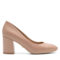 Czółenka GINO ROSSI. Brązowe czółenka Gino Rossi, bez wzorów, bez obcasa, bez zapięcia. Za 239.99 zł.