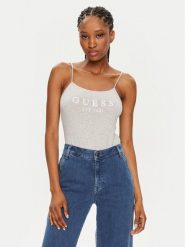 Guess Body O2GM12 KBBU1 Szary Slim Fit. Szare body i gorsety Guess, z aplikacjami, z bawełny, bez ramiączek. Za 99.99 zł.