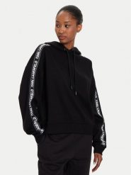 KARL LAGERFELD Bluza 245W1801 Czarny Regular Fit. Czarne bluzy KARL LAGERFELD, s, bez wzorów, z wiskozy, bez kaptura. Za 539.99 zł.