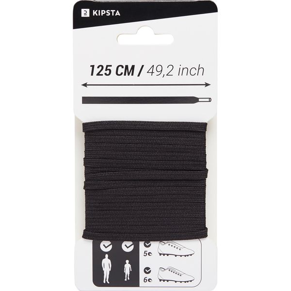 Sznurowadła sportowe Kipsta. Czarne buty sportowe lifestyle KIPSTA, bez wzorów, z materiału, sportowe, bez zapięcia. Za 15.99 zł.