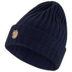 Czapka Fjallraven Byron Hat - dark navy. Niebieskie czapki zimowe Fjällräven, bez wzorów, z materiału, klasyczne. Za 256.10 zł.