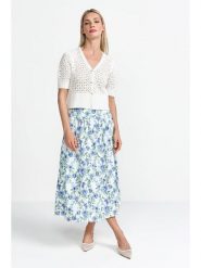 Rich & Royal Spódnica w kolorze biało-błękitnym rozmiar: 38. Niebieskie spódnice Rich & Royal, bez wzorów, midi. Za 236.05 zł.