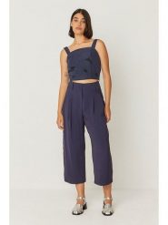 SKFK Top "Egia" w kolorze granatowo-czarnym rozmiar: 34. Niebieskie topy SKFK, bez wzorów, z bawełny, bez kołnierzyka, bez ramiączek. Za 173.99 zł.