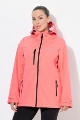 Damskie Kurtka softshell HYPRAR hydrofobowa stretch odblask. Fioletowe kurtki przejściowe sportowe Ulla Popken, plus size, bez wzorów, z elastanu, z kapturem, trekkingowe. Za 479.99 zł.
