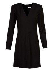 MOSS COPENHAGEN Sukienka "Edrie Delma" w kolorze czarnym rozmiar: XL. Czarne sukienki Moss Copenhagen, xl, bez wzorów, bez kołnierzyka, bez ramiączek, mini, rozkloszowane. Za 118.84 zł.