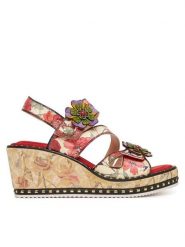 Laura Vita Sandały Ballon 09 Kolorowy. Sandały LAURA VITA, bez wzorów, ze skóry, bez obcasa, na koturnie, bez zapięcia. Za 429.99 zł.