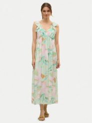 Vero Moda Sukienka letnia Josie 10324125 Zielony Regular Fit. Zielone sukienki Vero Moda, s, bez wzorów, z wiskozy, bez kołnierzyka, bez ramiączek. Za 149.99 zł.