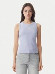 Calvin Klein Jeans Top LV047C201G Niebieski jasny Slim Fit. Niebieskie topy Calvin Klein Jeans, m, bez wzorów, z bawełny, bez kołnierzyka, bez ramiączek. Za 129.99 zł.