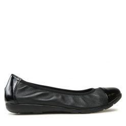 Baleriny Caprice. Czarne baleriny Caprice, bez wzorów, bez obcasa, bez zapięcia. Za 269.99 zł.