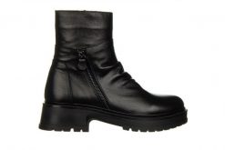 Botki Bayla-161 177 4009 Black 161620, Czarny, Skóra naturalna - 40. Czarne botki Bayla, bez wzorów, z gumy, eleganckie, z okrągłym noskiem, za kostkę, bez obcasa, bez zapięcia. W wyprzedaży za 269.00 zł.