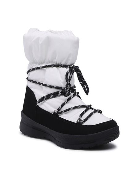 Jenny Fairy Śniegowce NS10121 Biały. Białe śniegowce Jenny Fairy, bez wzorów, z materiału, bez zapięcia. Za 99.99 zł.