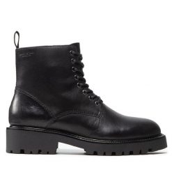 Trapery Vagabond Shoemakers. Czarne traperki Vagabond Shoemakers, bez wzorów, bez obcasa, bez zapięcia. Za 549.99 zł.