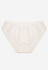 Białe Majtki Figi z Koronki Zdobione Kokardką Worwia. Białe figi Born2be, z aplikacjami, z jeansu. Za 4.99 zł.