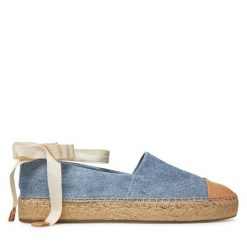 Espadryle Tory Burch. Niebieskie espadryle Tory Burch, bez wzorów, bez obcasa. Za 839.99 zł.