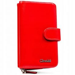 Portfel damski 4U Cavaldi N118-APU-BL czerwony. Czerwone portfele 4U Cavaldi, bez wzorów, ze skóry ekologicznej. Za 31.99 zł.