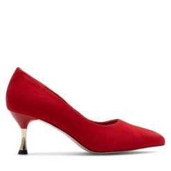 Szpilki Sergio Bardi. Czerwone szpilki Sergio Bardi, bez wzorów, bez obcasa, na szpilce, bez zapięcia. Za 349.99 zł.
