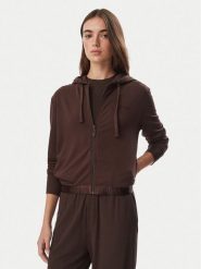 Guess Bluza O6GQ01 KCQP2 Brązowy Regular Fit. Brązowe bluzy bez kaptura Guess, l, z aplikacjami, z syntetyku, bez kaptura. Za 294.99 zł.