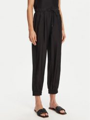 Marella Spodnie materiałowe Abetaia 2513131095 Czarny Relaxed Fit. Czarne spodnie materiałowe Marella, bez wzorów, z jedwabiu. Za 749.99 zł.