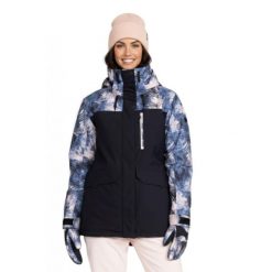 Kurtka narciarska damska Roxy Dawnrae Parka. Niebieskie kurtki narciarskie Roxy, na zimę, bez wzorów, z poliesteru, sportowe, bez kaptura. Za 1,041.70 zł.