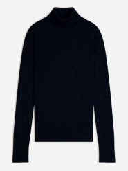 AUTHENTIC CASHMERE Kaszmirowy golf "Fornet" w kolorze granatowym rozmiar: L. Niebieskie swetry AUTHENTIC CASHMERE, l, bez wzorów, z kaszmiru, bez ramiączek. Za 369.99 zł.