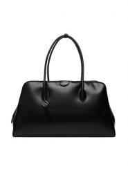 Calvin Klein Torebka Emblem Trio Large Work Bag LV04F3368G Czarny. Czarne shopper bag Calvin Klein, bez wzorów, ze skóry, bez dodatków. Za 799.99 zł.