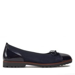 Baleriny Gabor. Niebieskie baleriny Gabor, bez wzorów, bez obcasa, bez zapięcia. Za 289.99 zł.