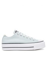 Converse Trampki Chuck Taylor All Star Lift Platform A11876C Błękitny. Niebieskie trampki Converse, bez wzorów, z materiału, retro, bez zapięcia. Za 399.99 zł.