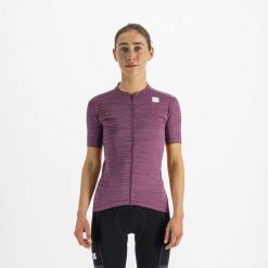 Koszulka rowerowa damska Sportful Supergiara. Fioletowe t-shirty sportowe SPORTFUL, xl, bez wzorów, z materiału, bez ramiączek, rowerowe. Za 408.25 zł.