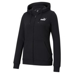 Bluza damska Puma ESS Small Logo Full-Zip Hoodie. Czarne bluzy Puma, l, bez wzorów, z kapturem, do biegania. Za 225.79 zł.