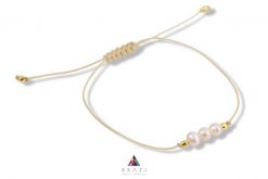 Bransoletka Szczęścia Perły. Brązowe bransoletki Brazi druse jewelry, z perłą, srebrne. Za 69.00 zł.