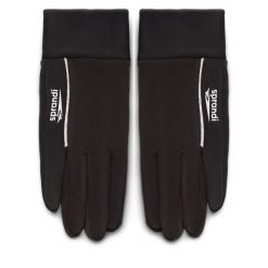 Rękawiczki Damskie Sprandi. Czarne rękawiczki Sprandi, bez wzorów, z dzianiny. Za 49.99 zł.