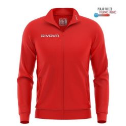 Bluza sportowa Givova Polarfleece Mono 500 Red. Czerwone bluzy bez kaptura Givova, bez wzorów, z tkaniny, bez kaptura, do piłki nożnej. Za 93.02 zł.