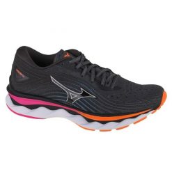 Buty Mizuno Wave Sky 6 W J1GD220271 szare. Szare buty do biegania bez wzorów, z gumy, bez zapięcia, do biegania, mizuno wave. Za 708.57 zł.
