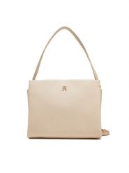 Tommy Hilfiger Torebka Th Legacy Med Satchel AW0AW17173 Écru. Torebki klasyczne Tommy Hilfiger, bez wzorów, ze skóry, bez dodatków. Za 419.99 zł.