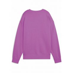 Damska wygodna bluza ESS ELEVATED PUMA Wild Berry Purple. Fioletowe bluzy Puma, l, z aplikacjami, prążkowane, sportowe, bez ramiączek, bez kaptura. Za 162.99 zł.
