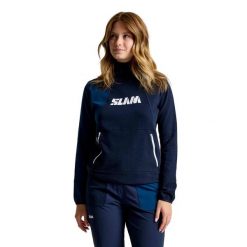 Bluza Slam Graphic Ws Hoodie Damskie. Niebieskie bluzy z kapturem SLAM, l, bez wzorów, z bawełny, z kapturem. Za 566.99 zł.