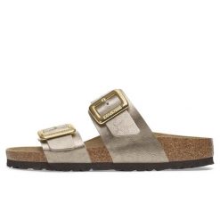 Birkenstock Sydney Cb Graceful Kapcie, Birko Flor Damskie. Brązowe kapcie Birkenstock, bez wzorów, z jedwabiu. Za 653.15 zł.