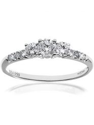 Revoni Złoty pierścionek z diamentami rozmiar: 56. Szare pierścionki Revoni, z diamentem, złote. Za 2,180.88 zł.