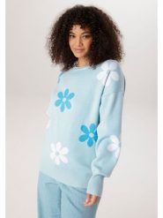 Aniston Sweter w kolorze błękitnym rozmiar: 44. Niebieskie swetry Aniston, bez wzorów, bez ramiączek. Za 173.99 zł.