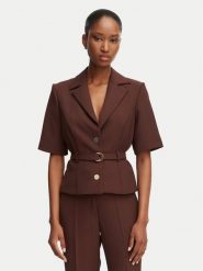 Rinascimento Marynarka CFC0129421003 Brązowy Regular Fit. Brązowe marynarki i żakiety Rinascimento, xl, bez wzorów, z syntetyku, bez ramiączek. Za 654.99 zł.