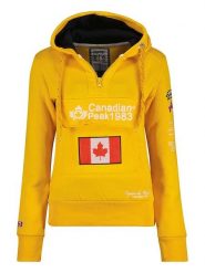 Canadian Peak Bluza "Gyrelle" w kolorze żółtym rozmiar: L. Żółte bluzy Canadian Peak, l, z aplikacjami, z kapturem. Za 158.47 zł.