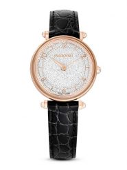 Swarovski Zegarek kwarcowy w kolorze różowozłoto-czarno-białym rozmiar: onesize. Czarne, analogowe zegarki Swarovski, ze stali. Za 674.99 zł.