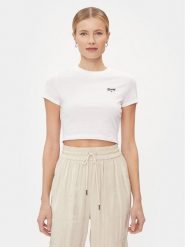 Tommy Jeans T-Shirt Script DW0DW17366 Biały Slim Fit. Białe t-shirty Tommy Jeans, xl, bez wzorów, z bawełny, bez kołnierzyka, bez ramiączek. Za 99.99 zł.