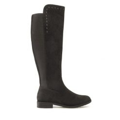 Kozaki Jenny Fairy. Czarne kozaki Jenny Fairy, bez wzorów, bez obcasa, na płaskiej podeszwie, bez zapięcia. Za 149.99 zł.